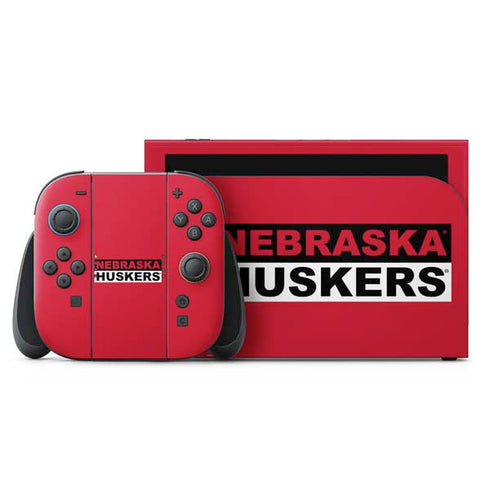 University of Nebraska Red Huskers Nintendo Switch 2 (2025) with Joy-Con Skin